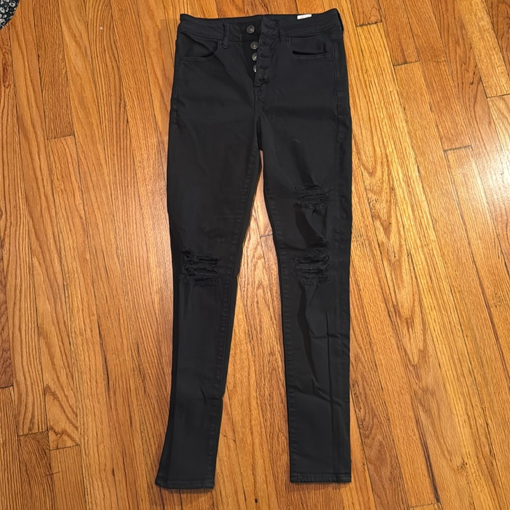 American eagle super hi rise straight jeggings